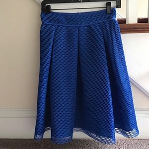 Royal Blue Netted Loose Skater Skirt